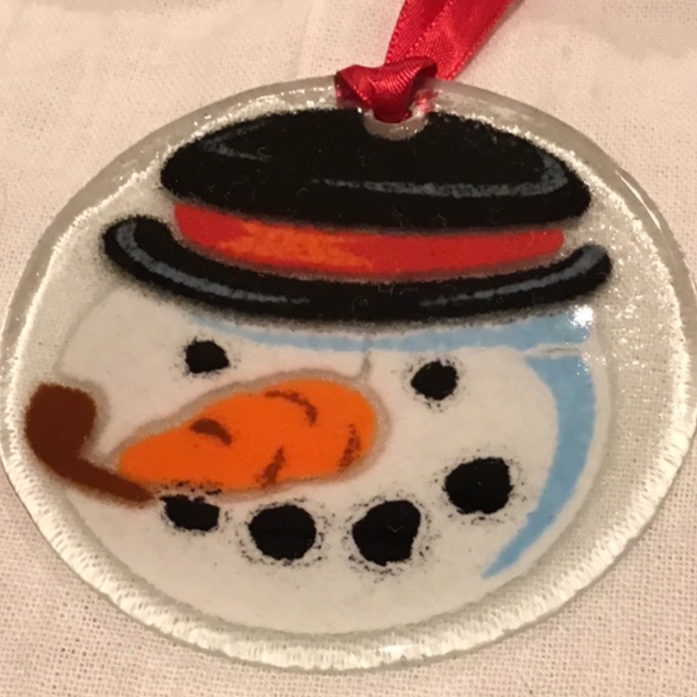Vintage Rare Peggy Karr Glass Christmas Ornament